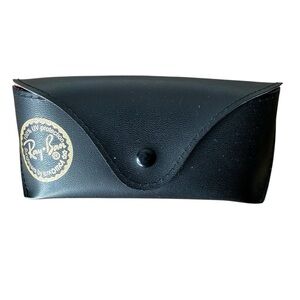 RAY-BAN Black Leather Eyewear Case Classic Sunglasses Snap Closure *Case Only*